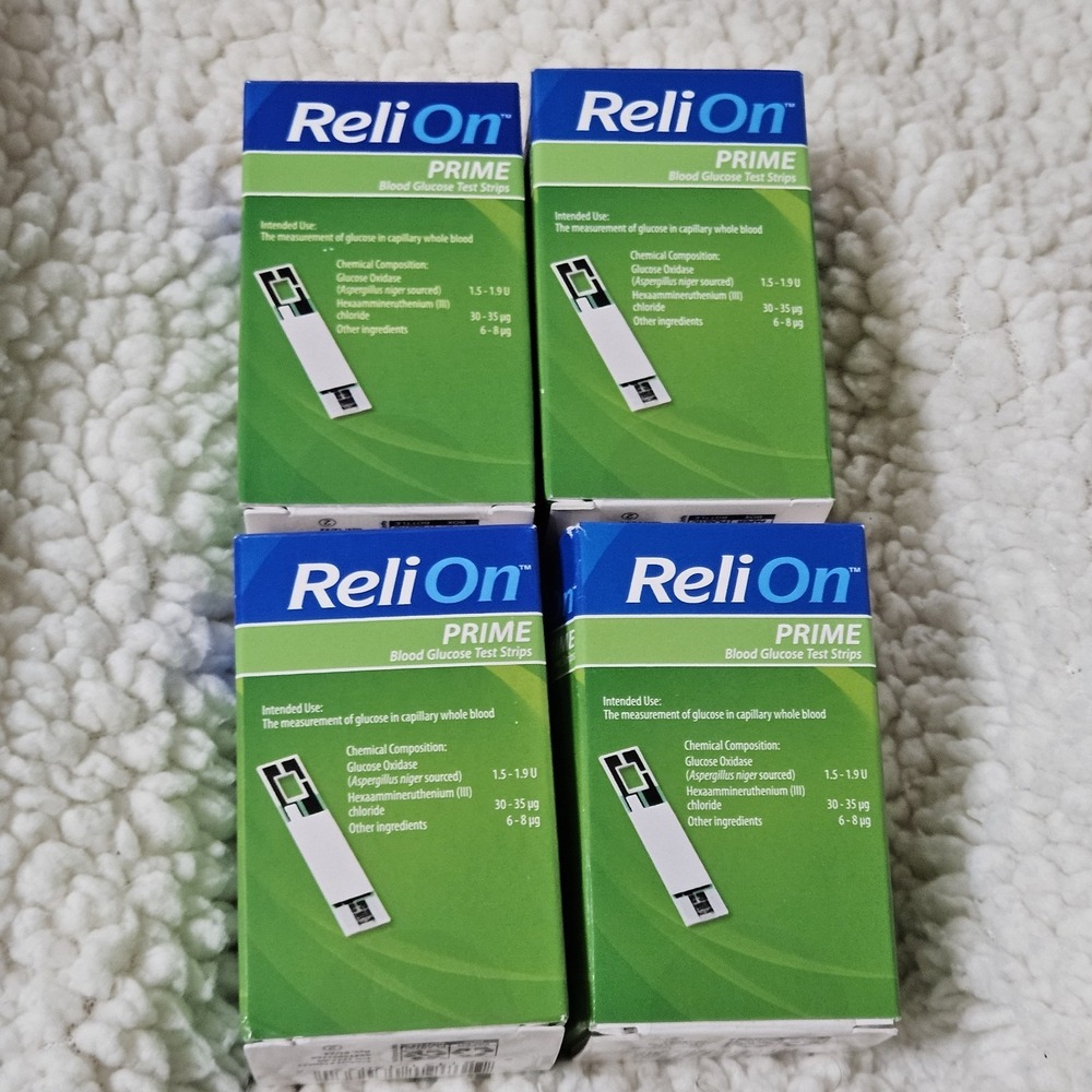 ReliOn 700025 Prime Blood Glucose Test Strips‎ 100 Strips